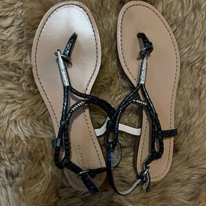 Coach Black and Tan Women's Sandals